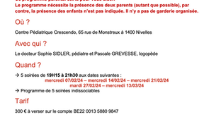 Guidance parentale pour les parents d'enfants avec Troubles Alimentaires pédiatriques- Janv/Fév 24