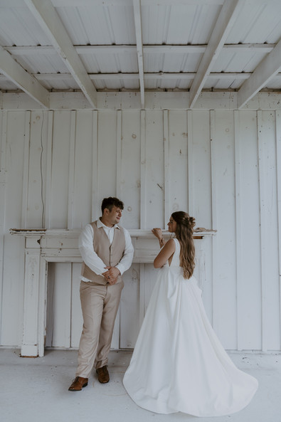 bride and groom portrait at Sparrow Lane