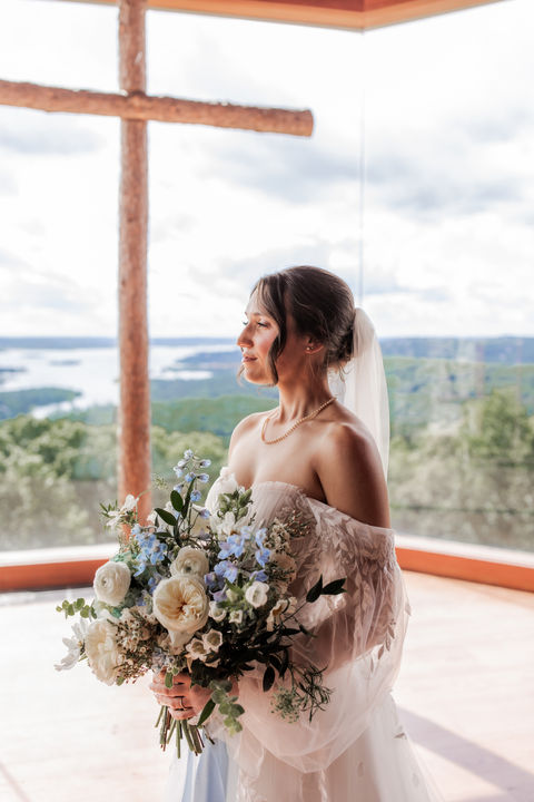 Bride at Top Of The Rock in Branson, MO