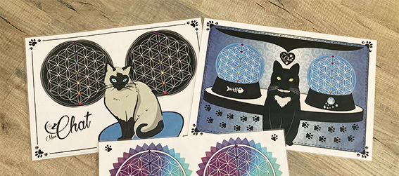 Fleur de Vie - Set pour Gamelles CHAT N°1