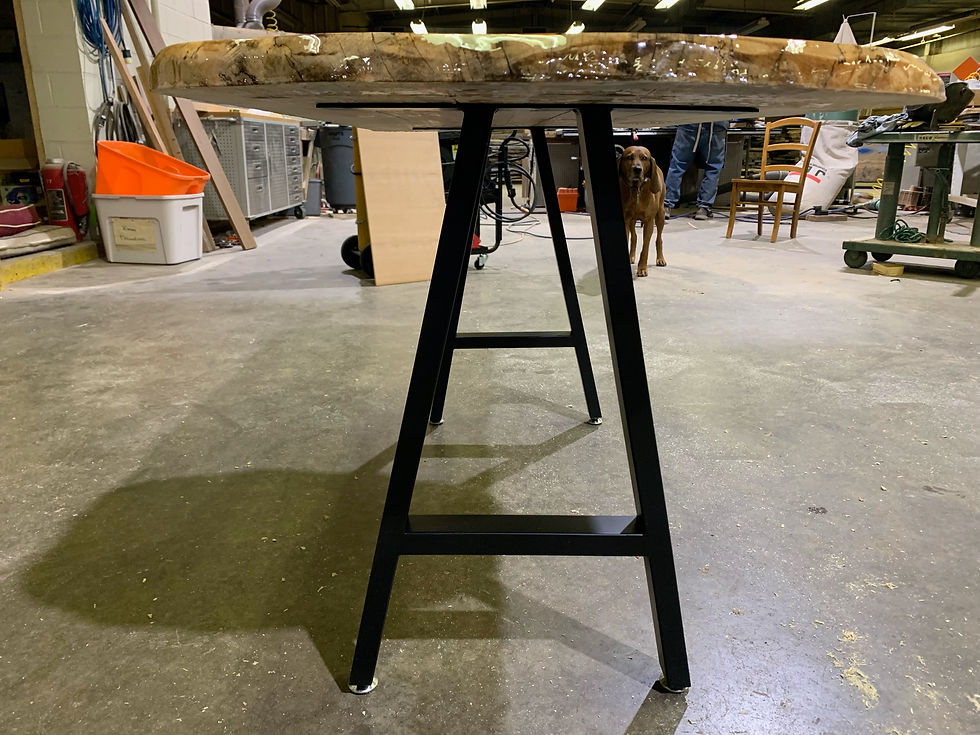 Thumbnail: Lichtenberg Spalted Maple Live Edge Table (Gold)