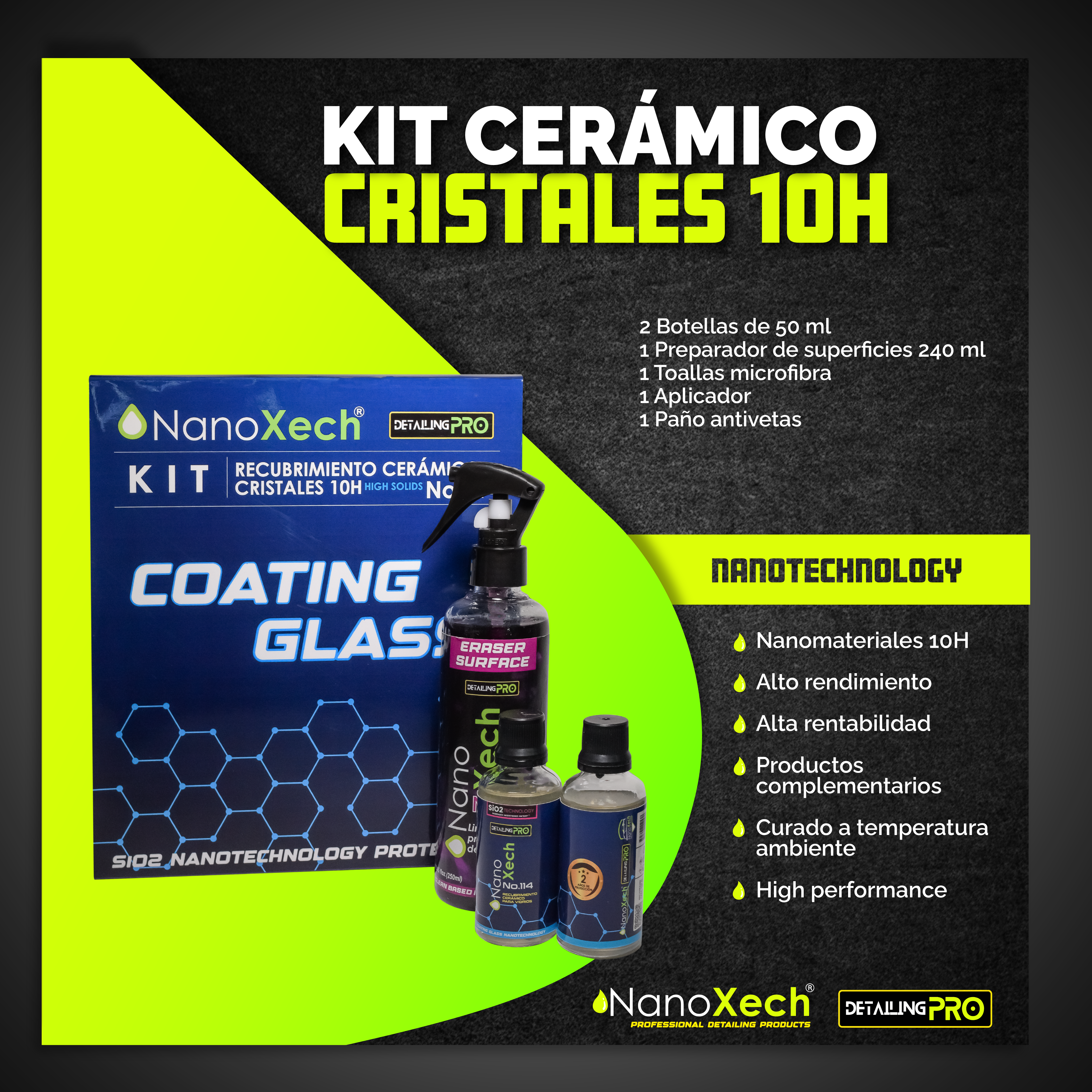 Kit cerámico para cristales 10H