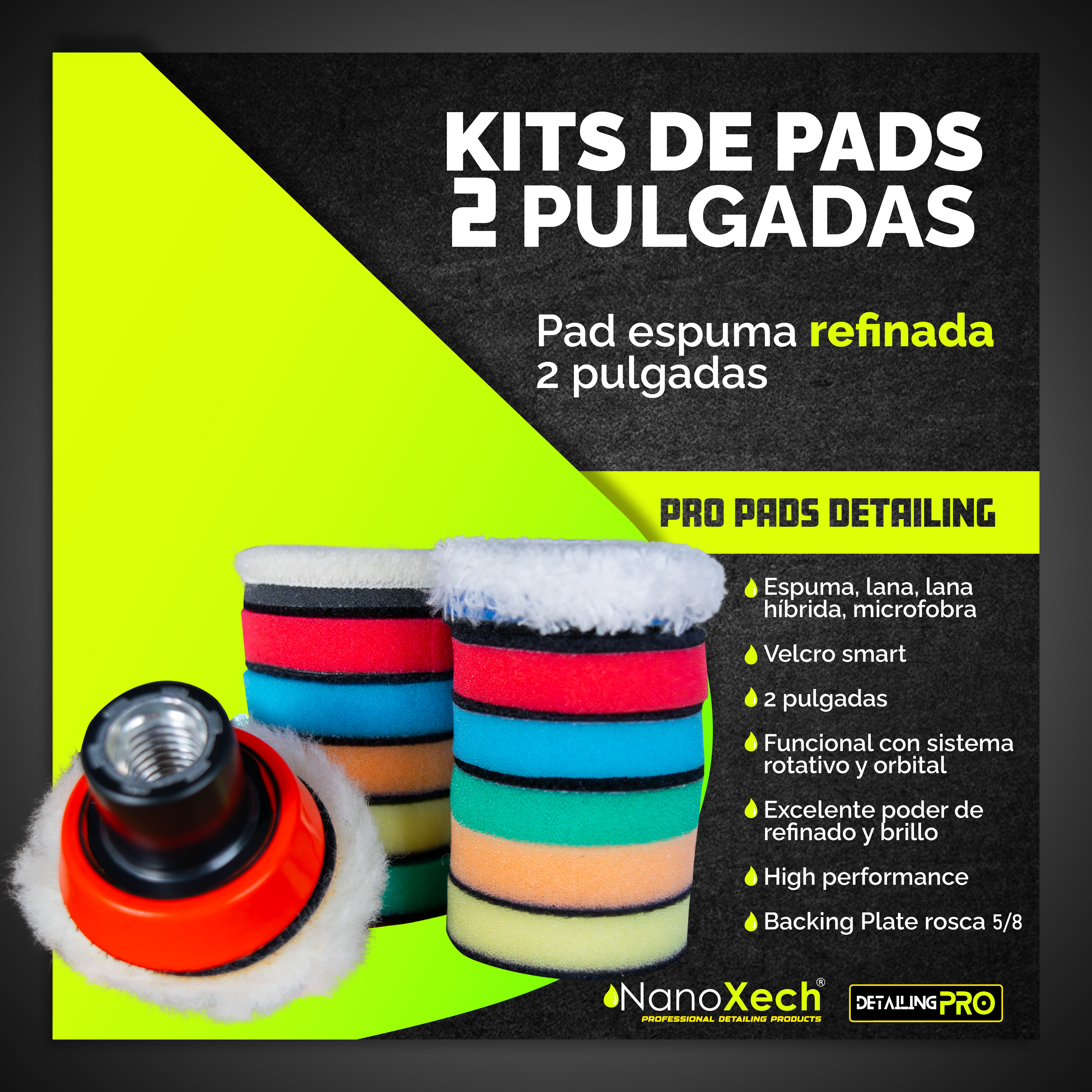 Kits de pads 2 pulgada