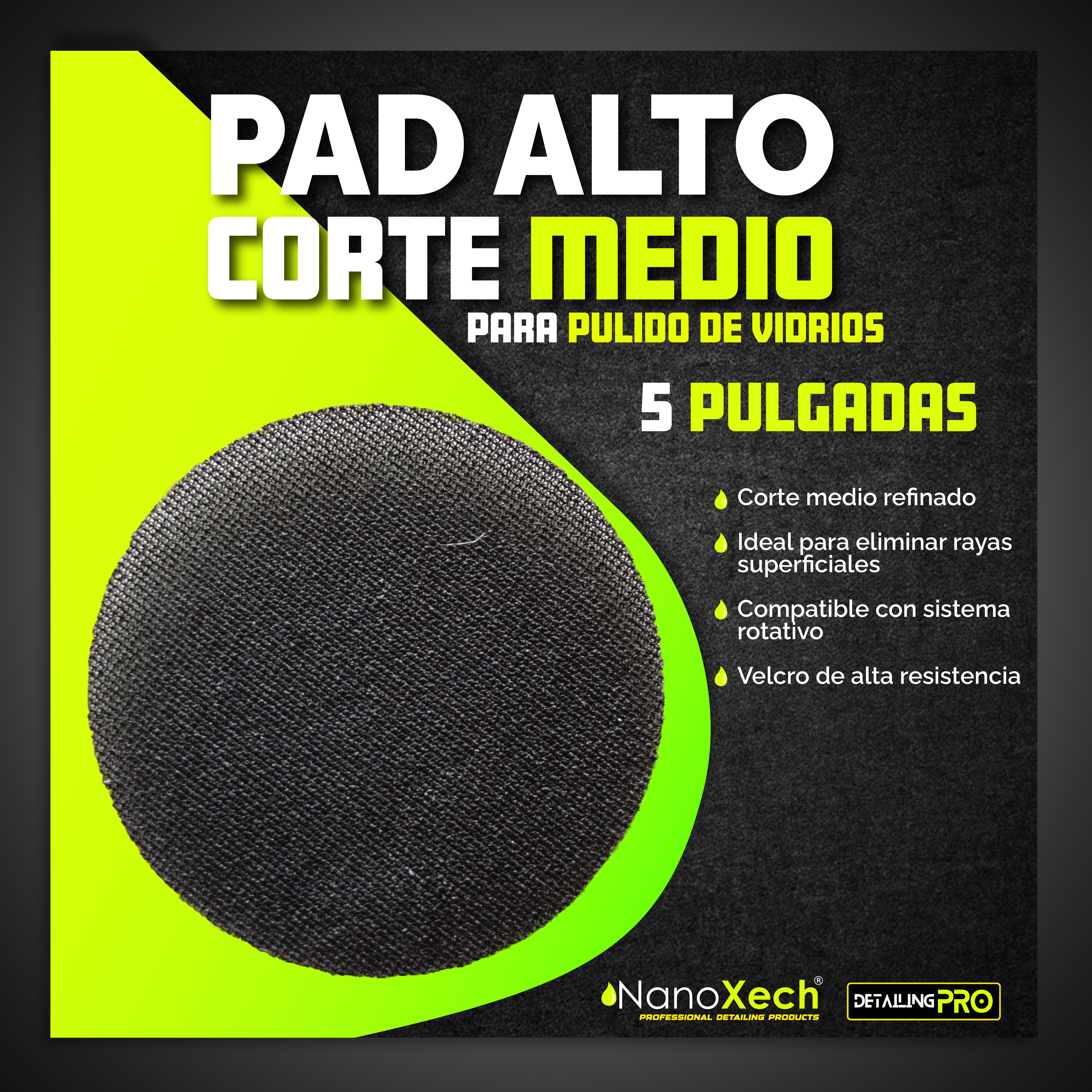 Pad 5 pulgadas corte medio para vidrios