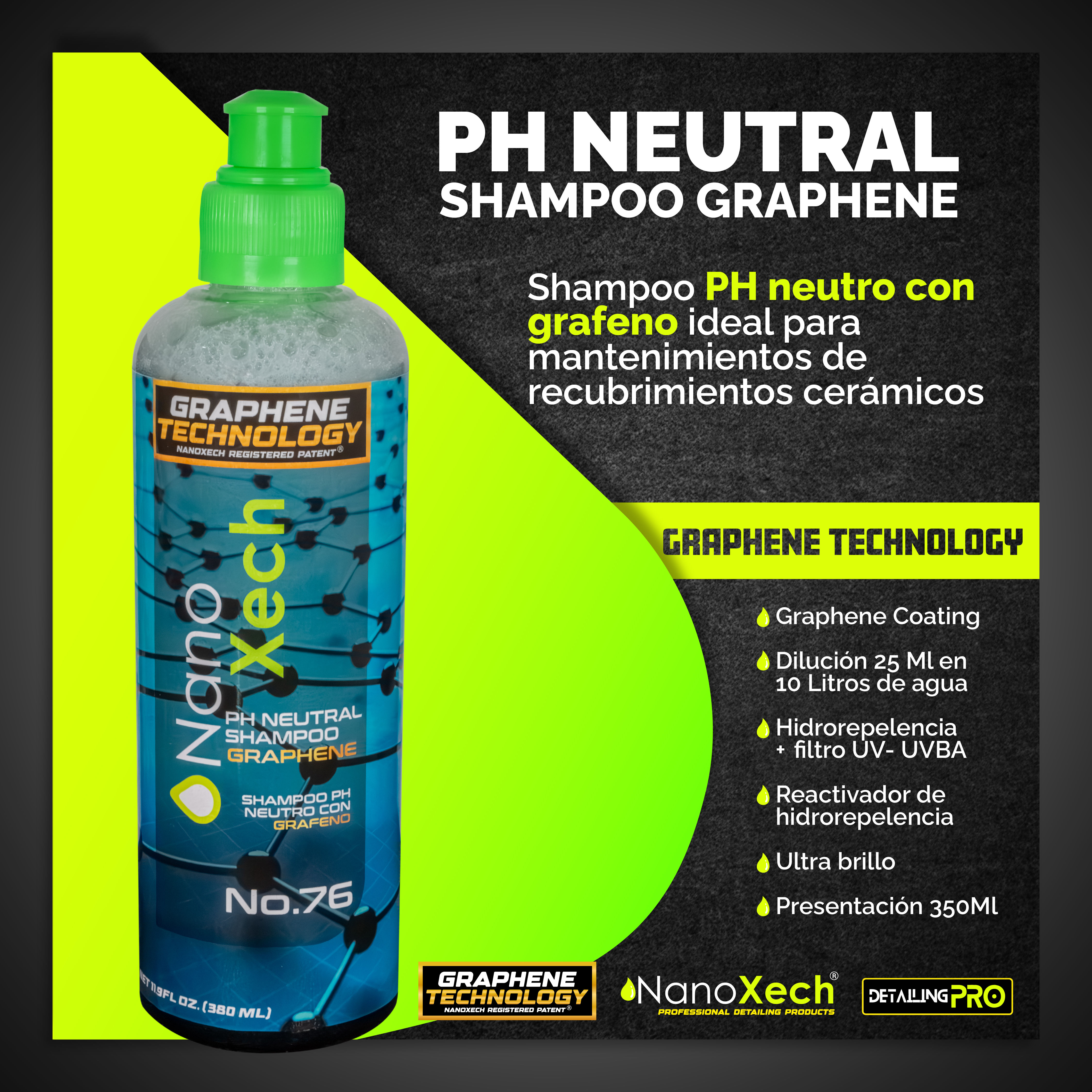 Shampoo PH neutro con grafeno