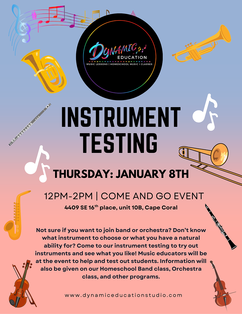 Instrument Testing: Band and Orchestra