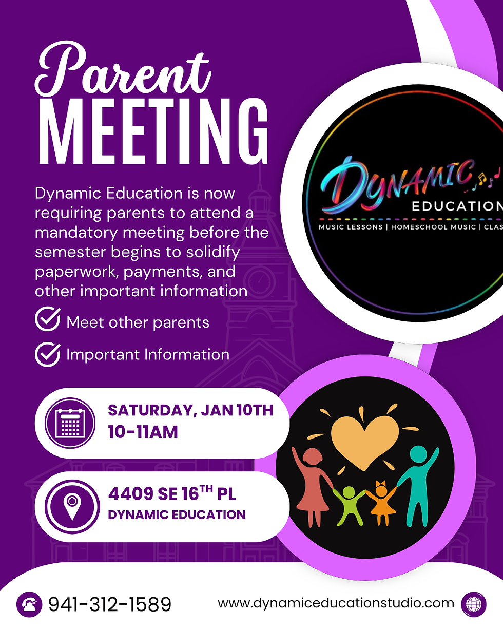 Parent Information Meeting: For registered Spring 2026 families