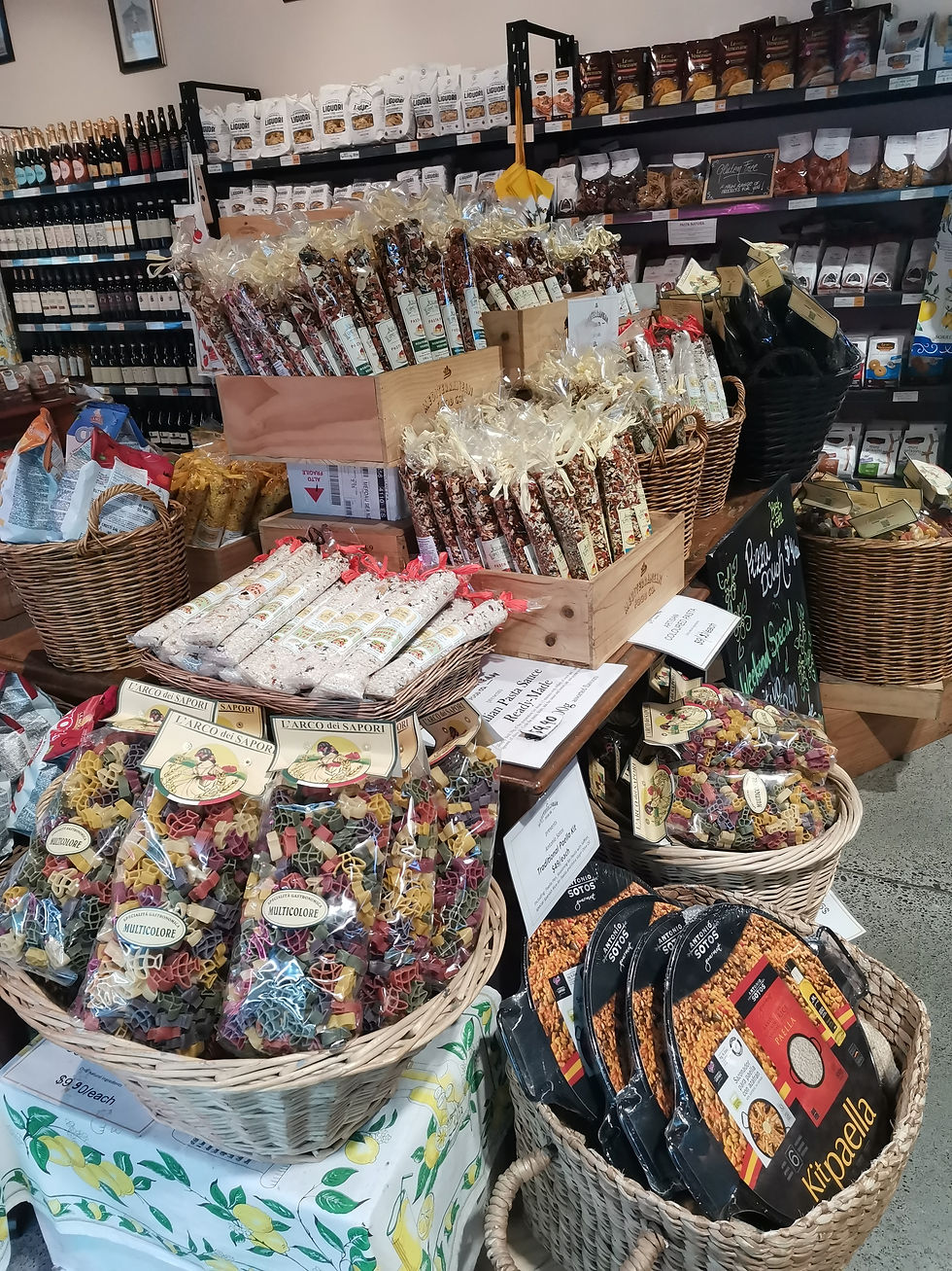 Colourful food display