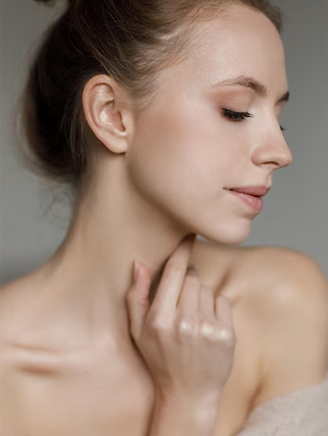 Cuello liso y limpio de vello