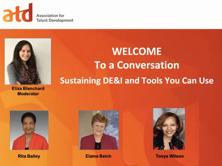 DE&I Discussion Series, Pt. 3: Sustaining DE&I and Tools You Can Use