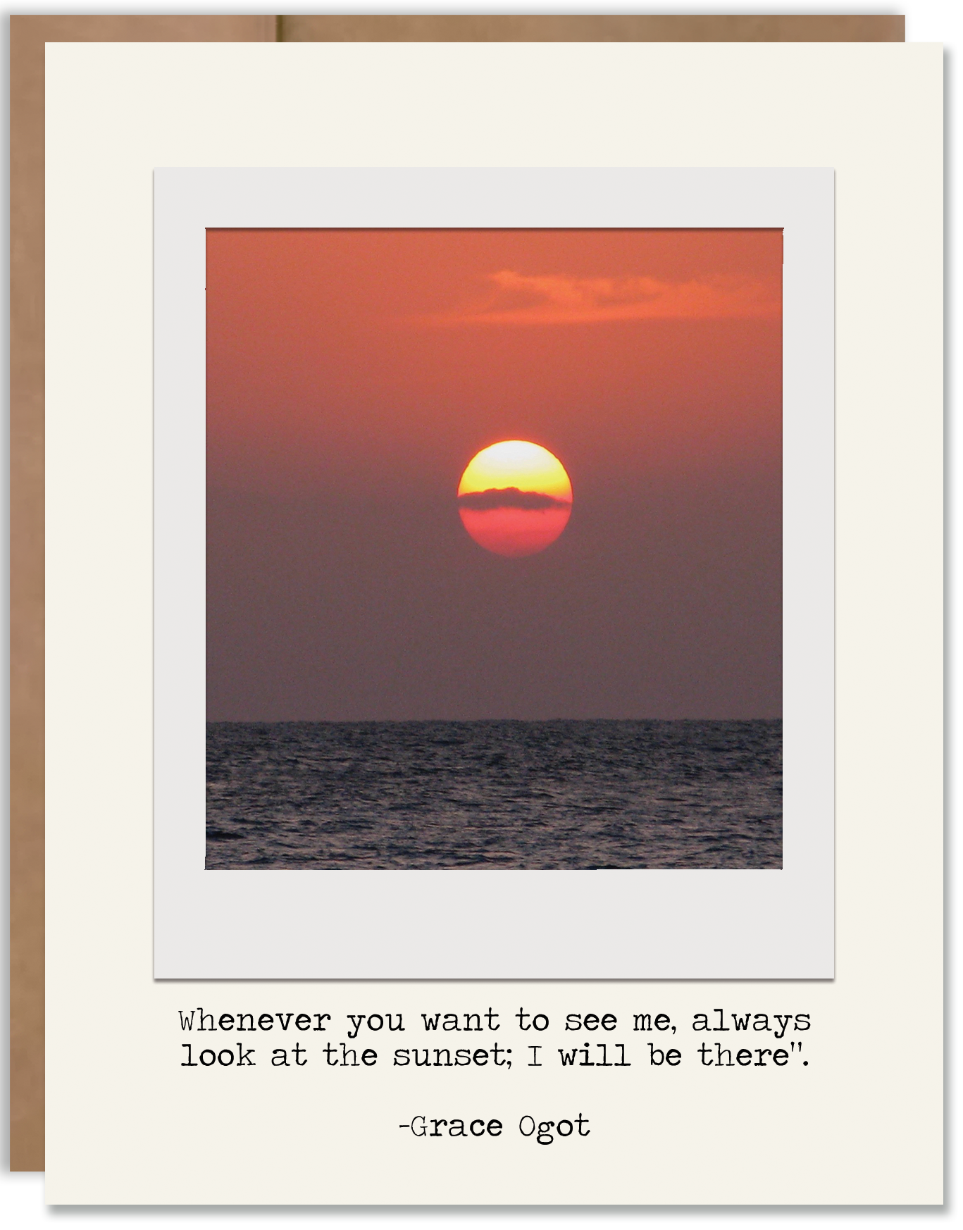 Sunset - Sympathy Card