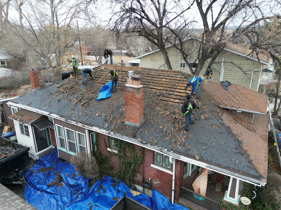 ongoing tear up asphalt roofing