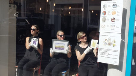 Lebendiges Schaufenster bei 30 Grad!