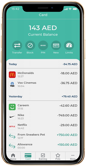 savii uae precard transactions screen