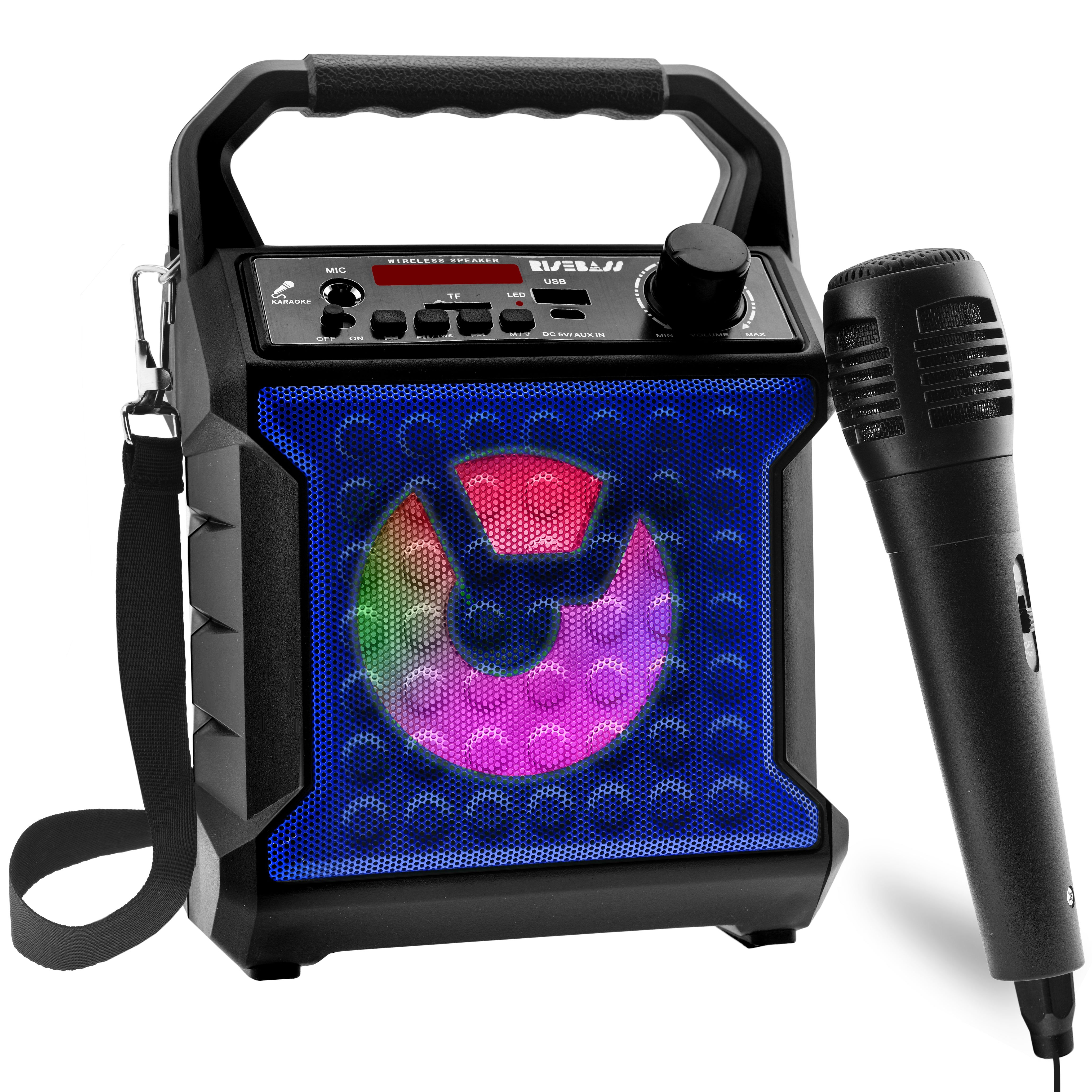 Risebass Portable Karaoke Machine with Microphone - Home Karaoke System with Par