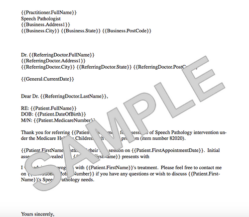 Letter Template bundle for Medicare HCWA letter to Paediatrician ...