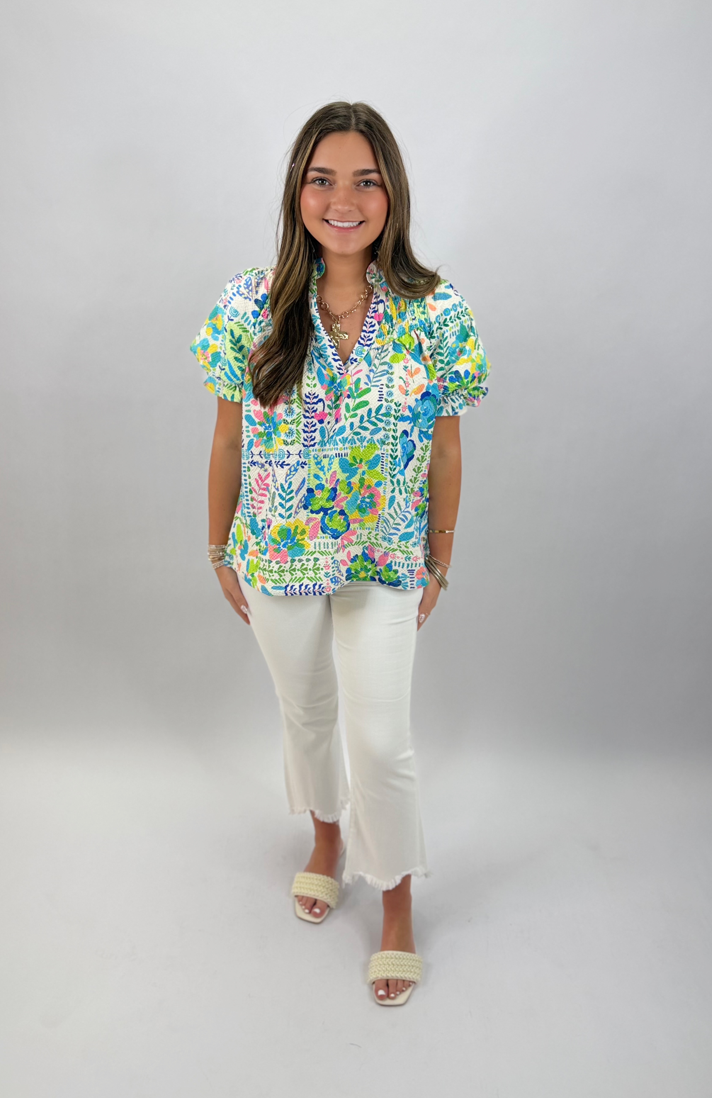 Anna Grace Colorful Top