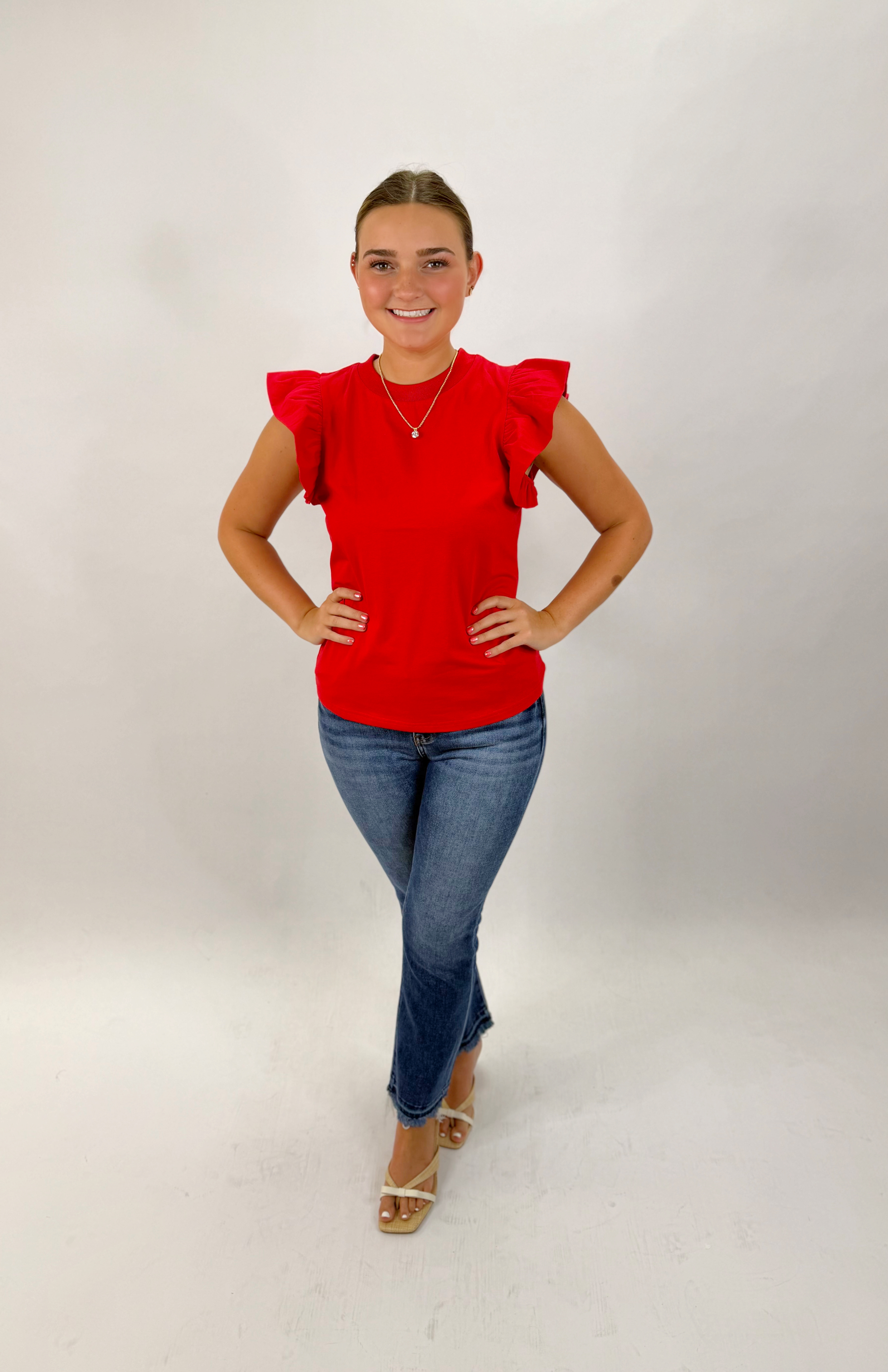 Cherry Bomb Ruffle Top