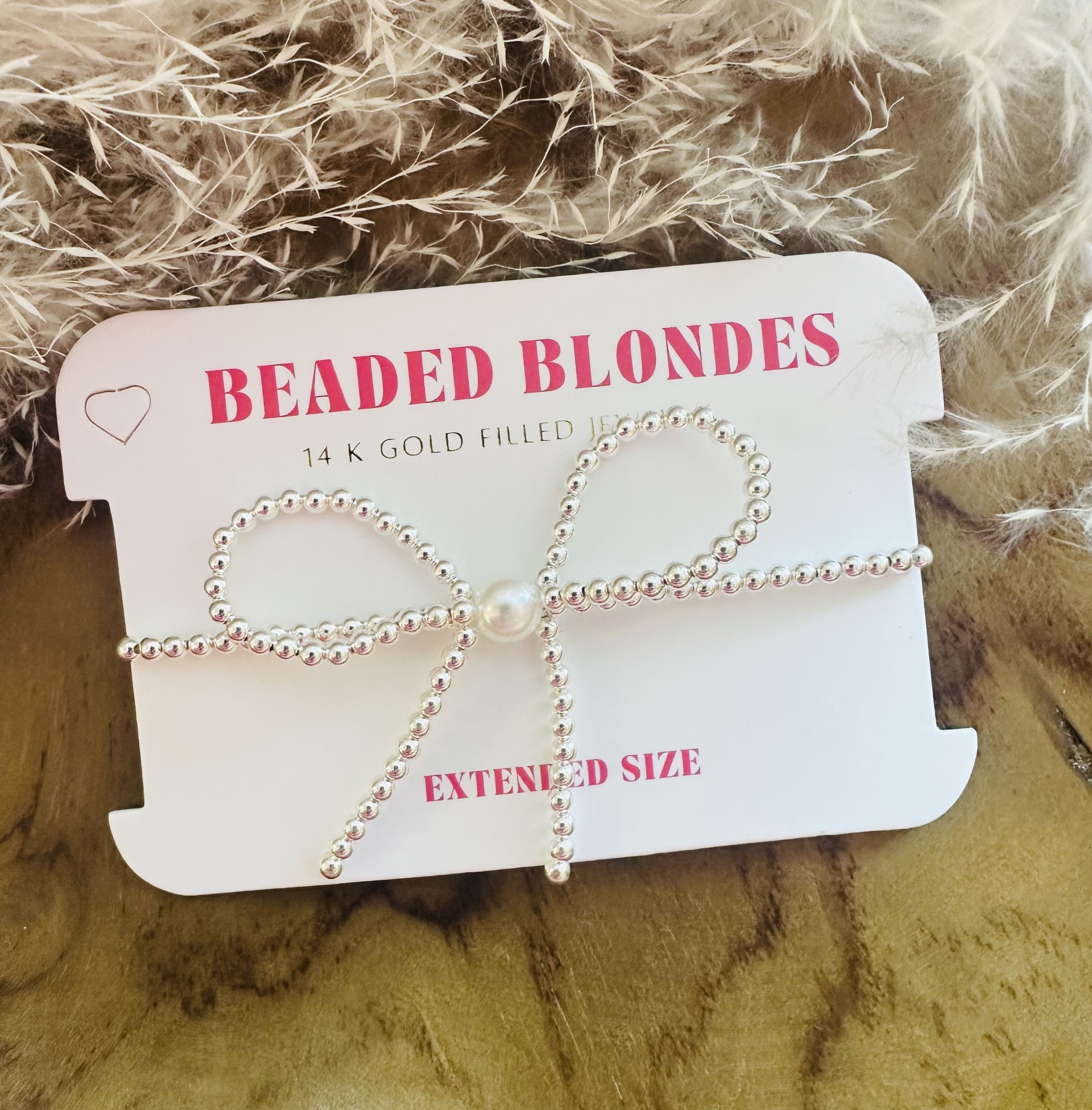 BB- Silver Bow Bracelet 7.25