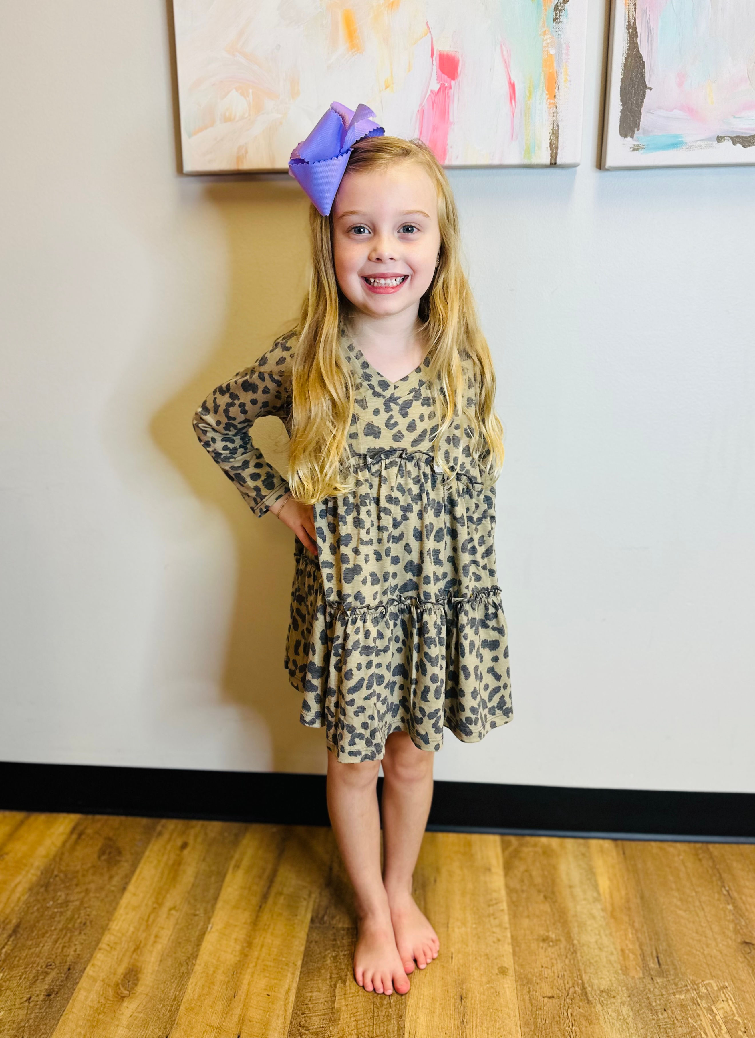 Cheetah Ruffled Dress