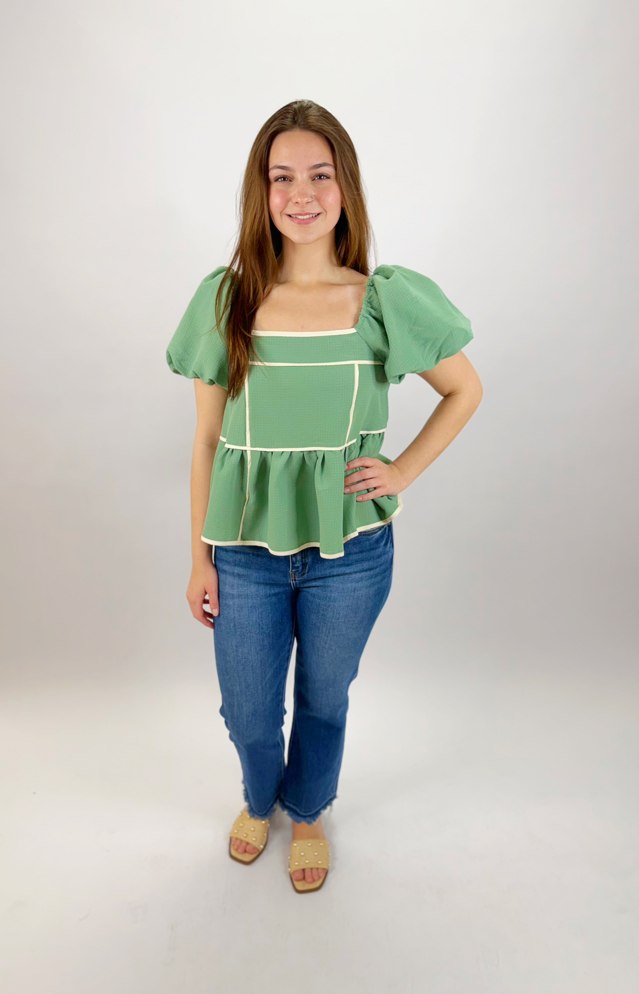 Tillie Teal Top
