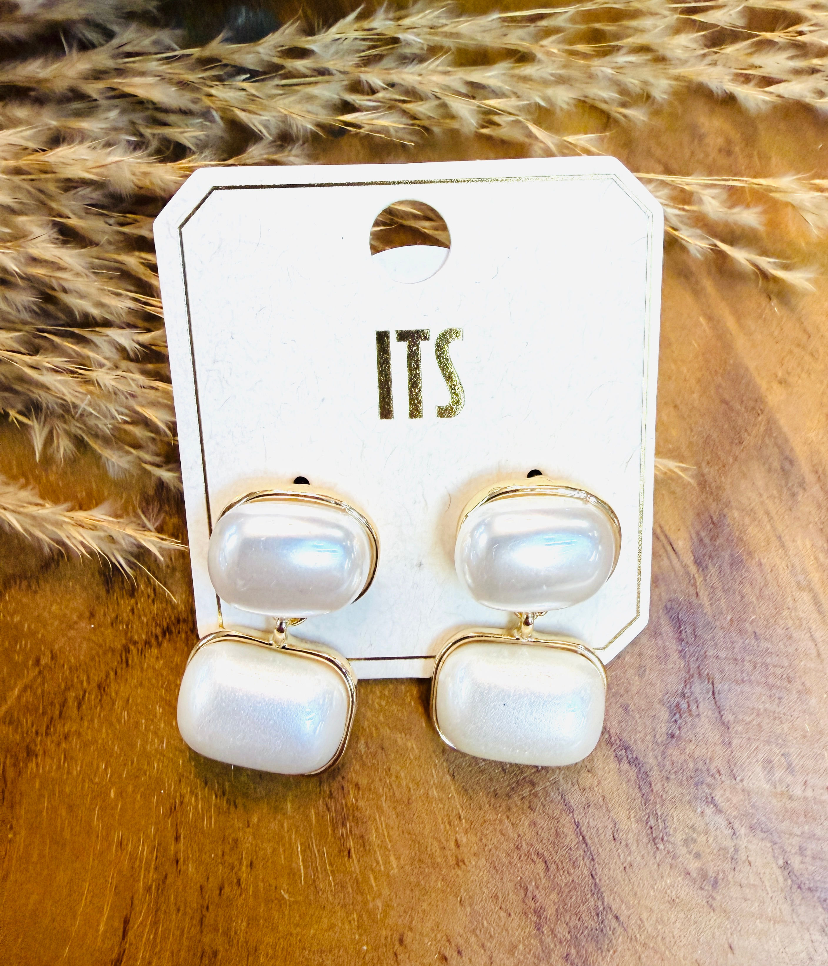 Double Pearl Earrings