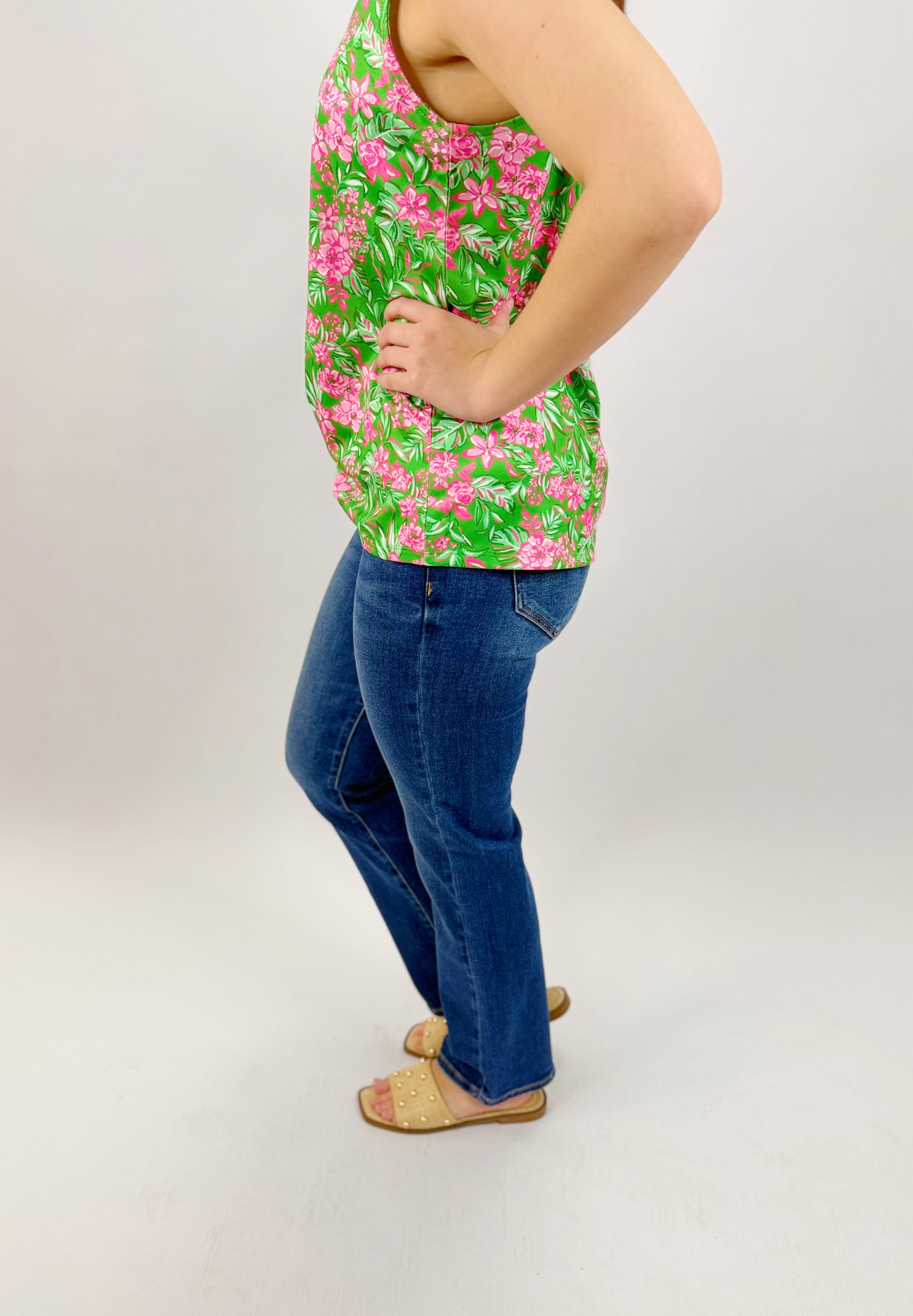 Risen TC- High Rise Ankle Straight Adjustable Waist Jeans