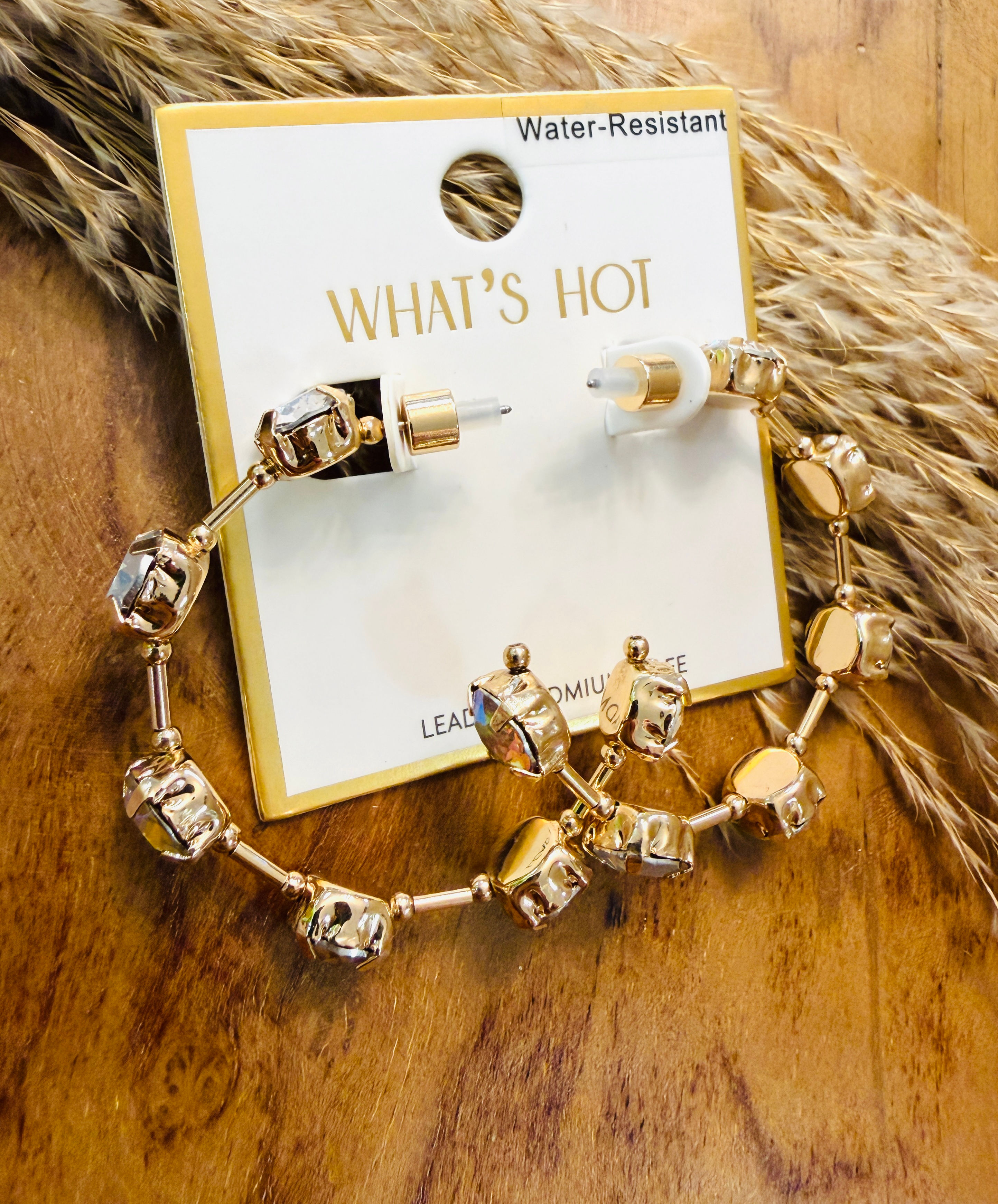 Good Bar Clear Crystal Earrings