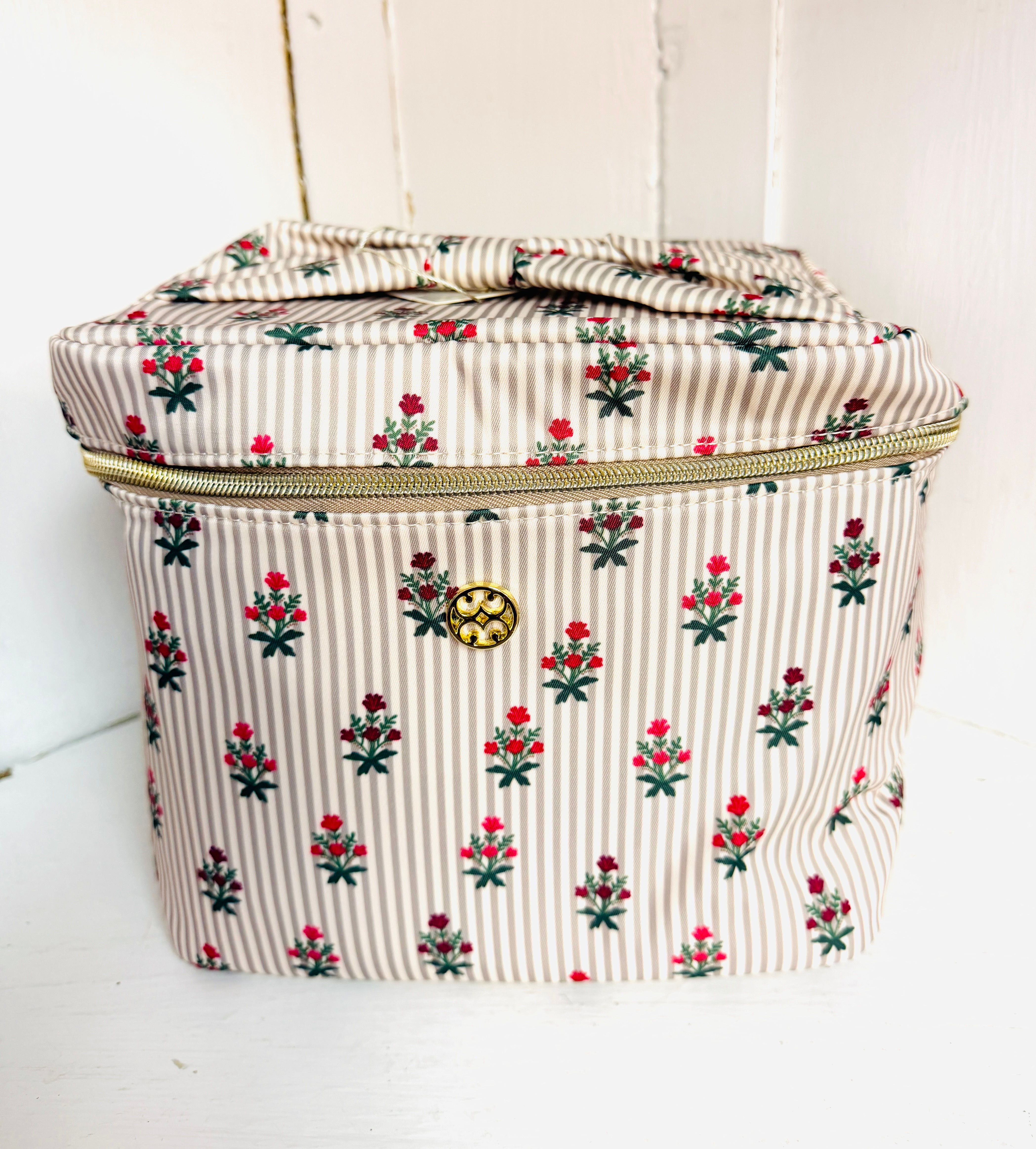 Ultra Glam Makeup Bag- Cottage Stripes
