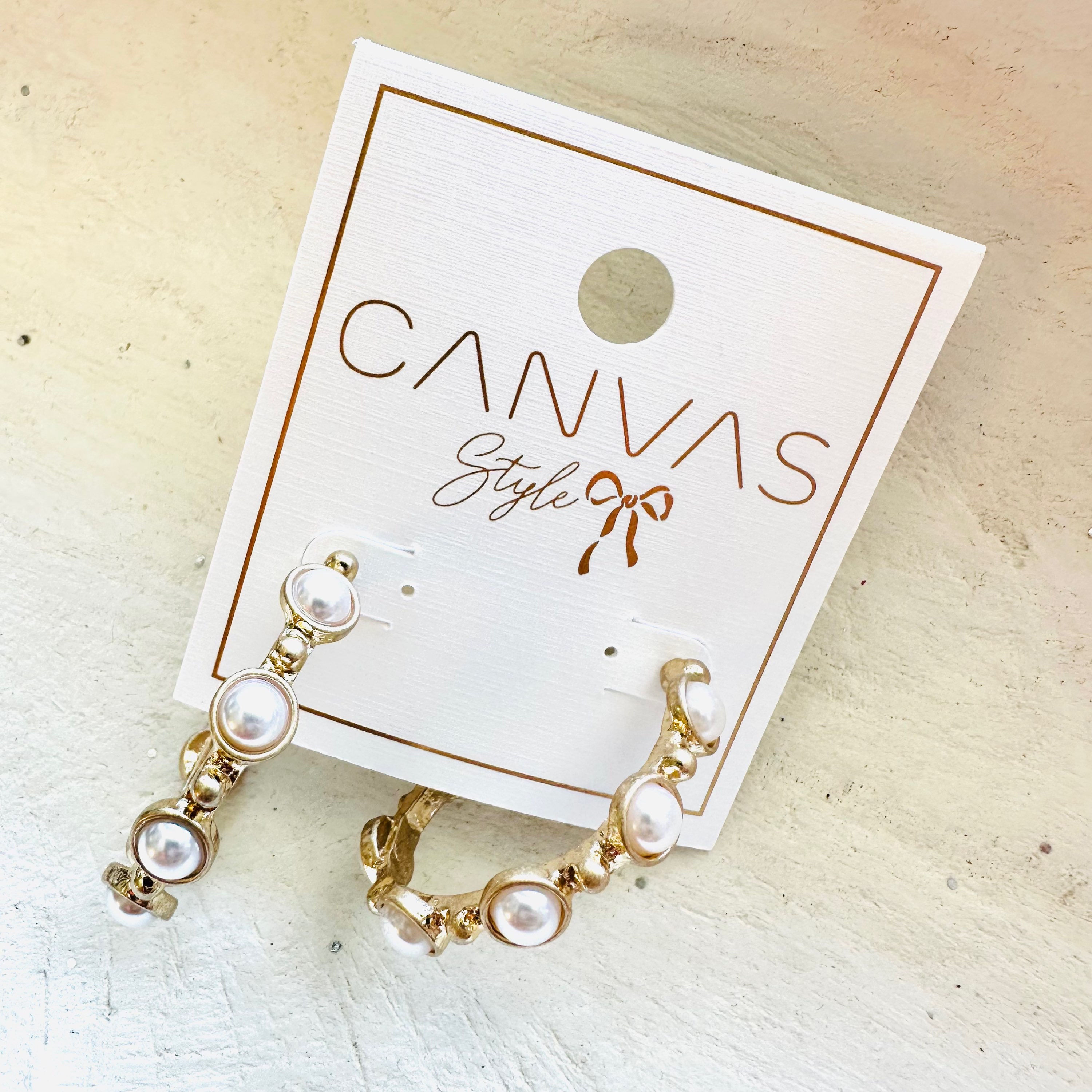 Luna Pearl Hoops Earrings