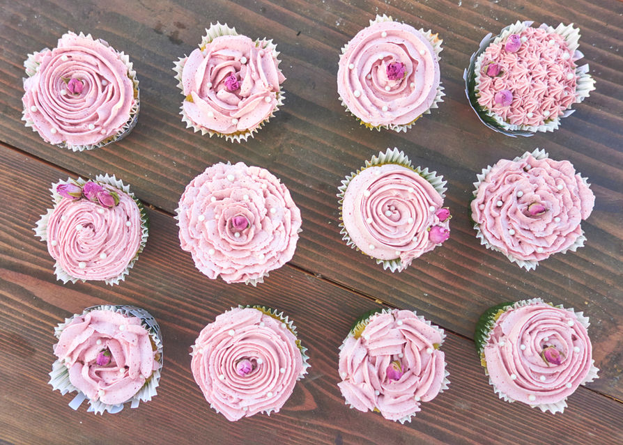 Spring Rose Garden Cupcakes