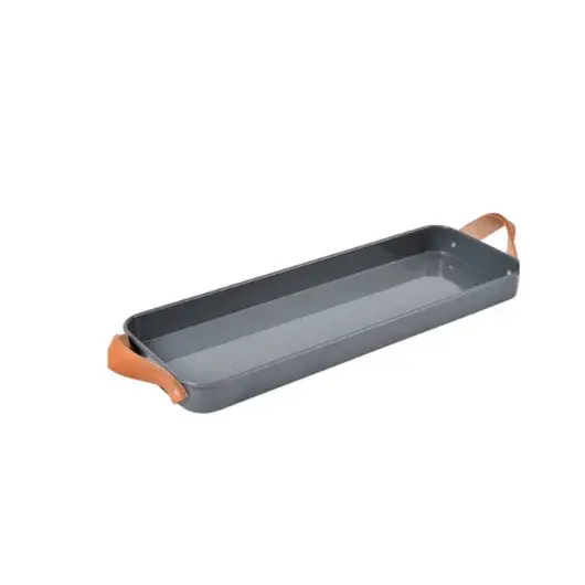 Thumbnail: Burgon & Ball 3 Herb Pots in a Leather Handled Tray