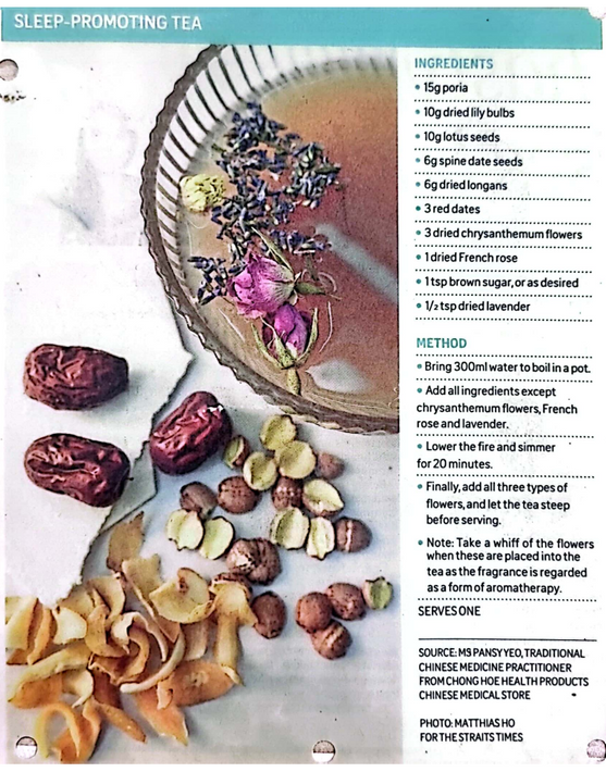 The Straits Times news article newspaper healthcare tcm dietary recipes tcm physician singapore tcm clinic Pansy Yeo Chong Hoe Healthcare tcm herbs