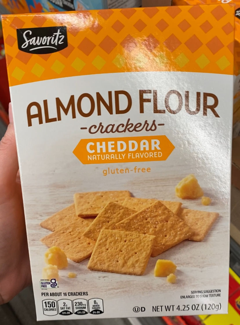 Savoritz Almond Flour Crackers- Cheddar