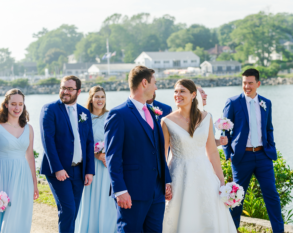 candid photo of us with our bridal party