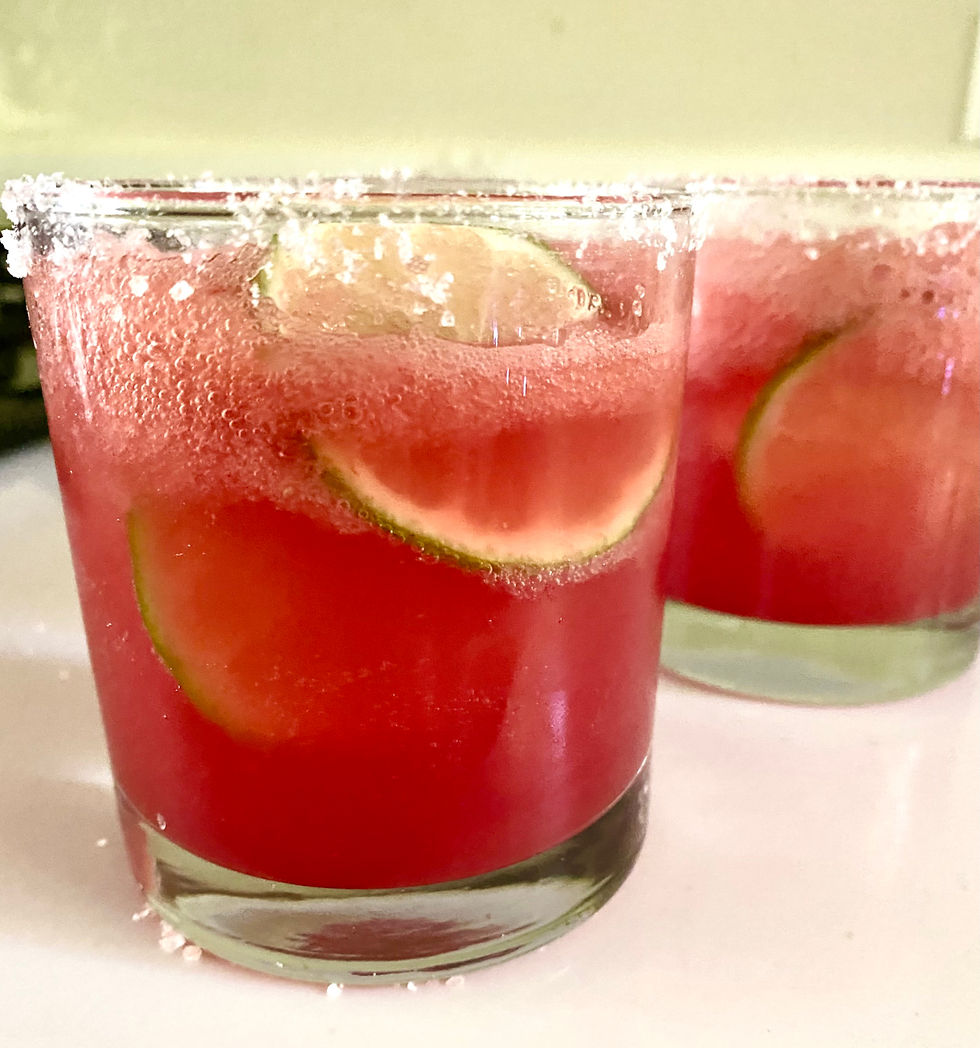 a glass of watermelon lime electrolyte mocktail