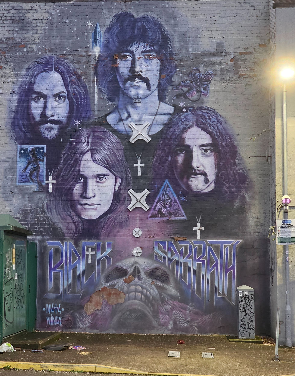 Black Sabbath mural in Digbeth