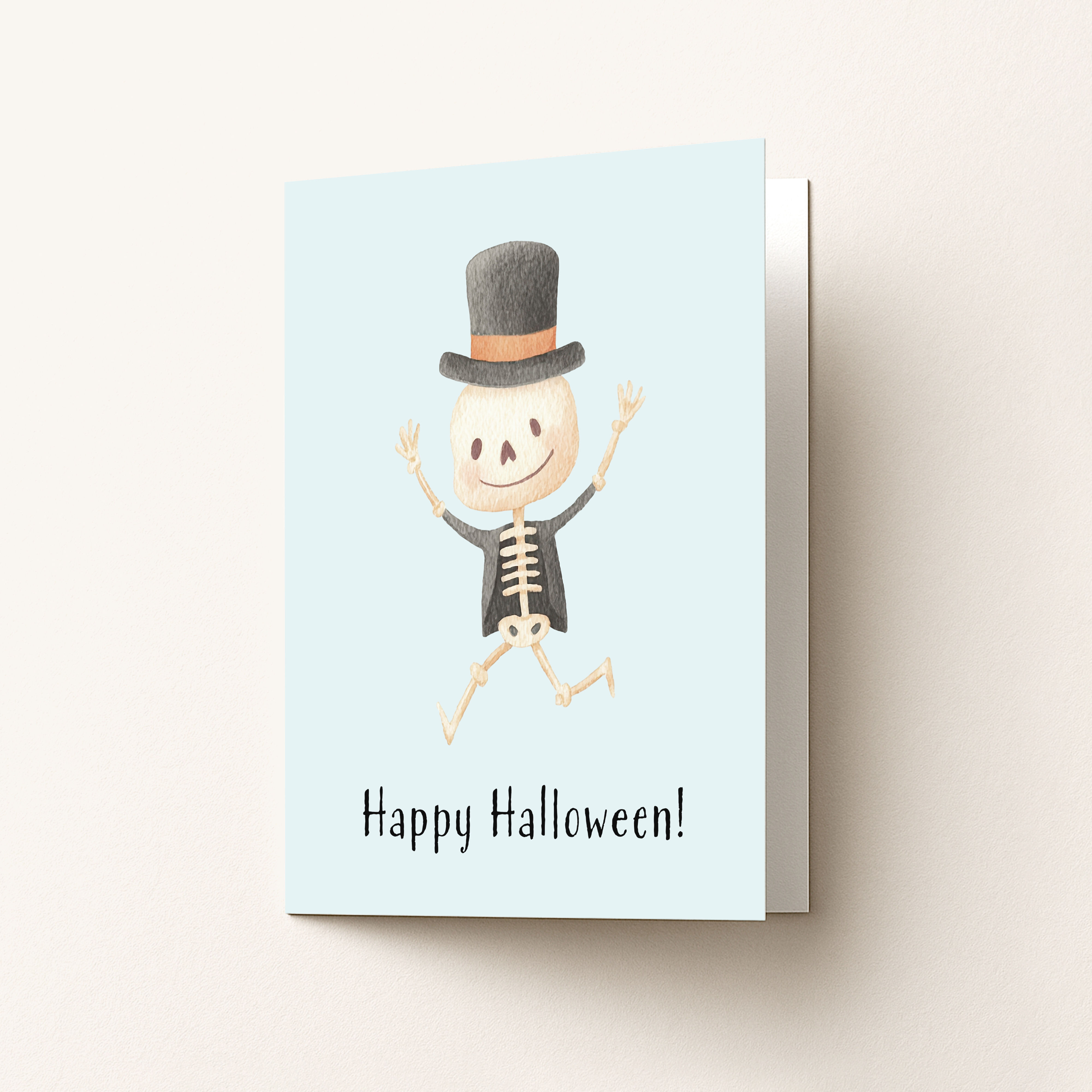 Dancing Skeleton Halloween Card
