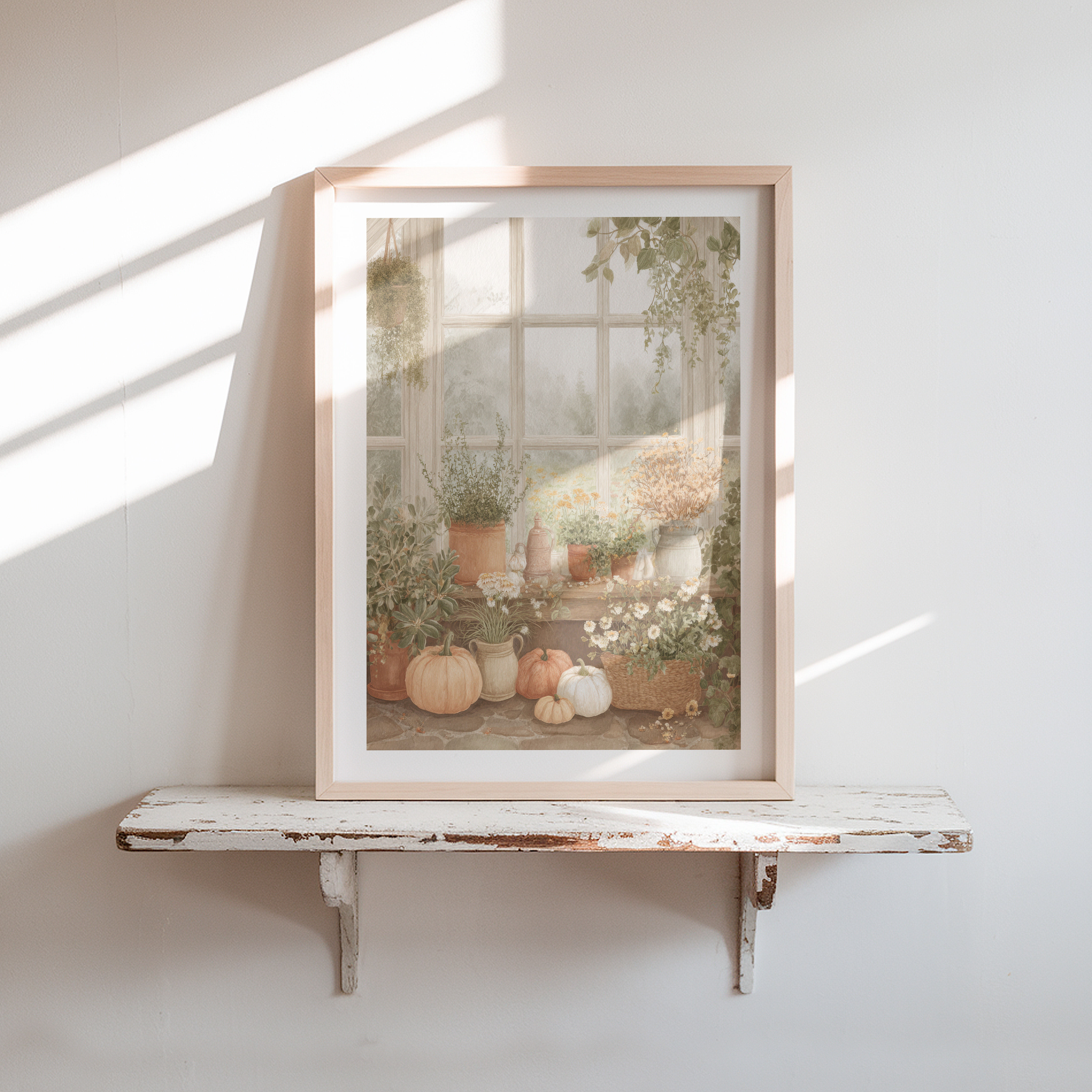 Autumn Greenhouse Art Print