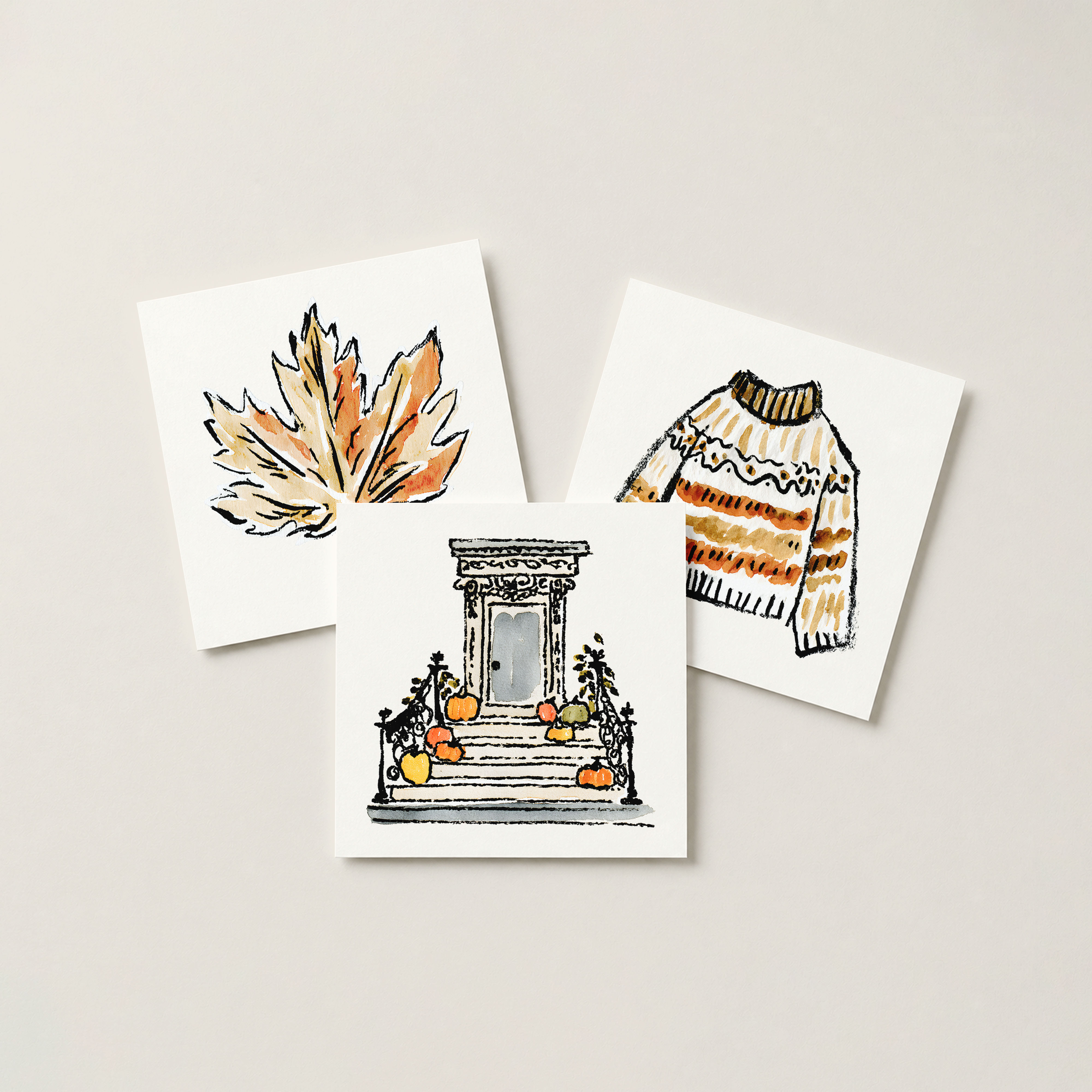 One Fall Day Doodle Mini Card Set of 9