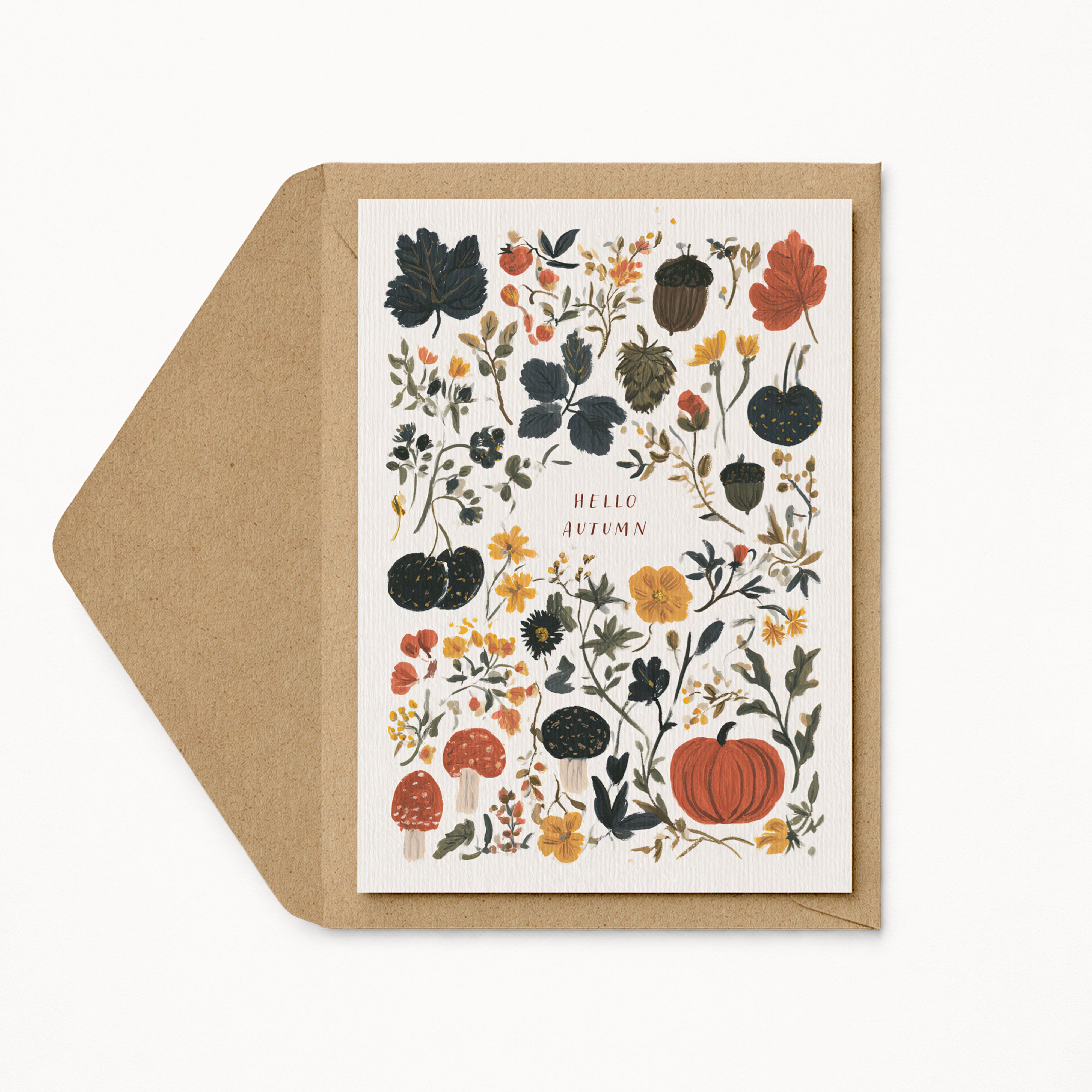 Hello Autumn Greeting Card