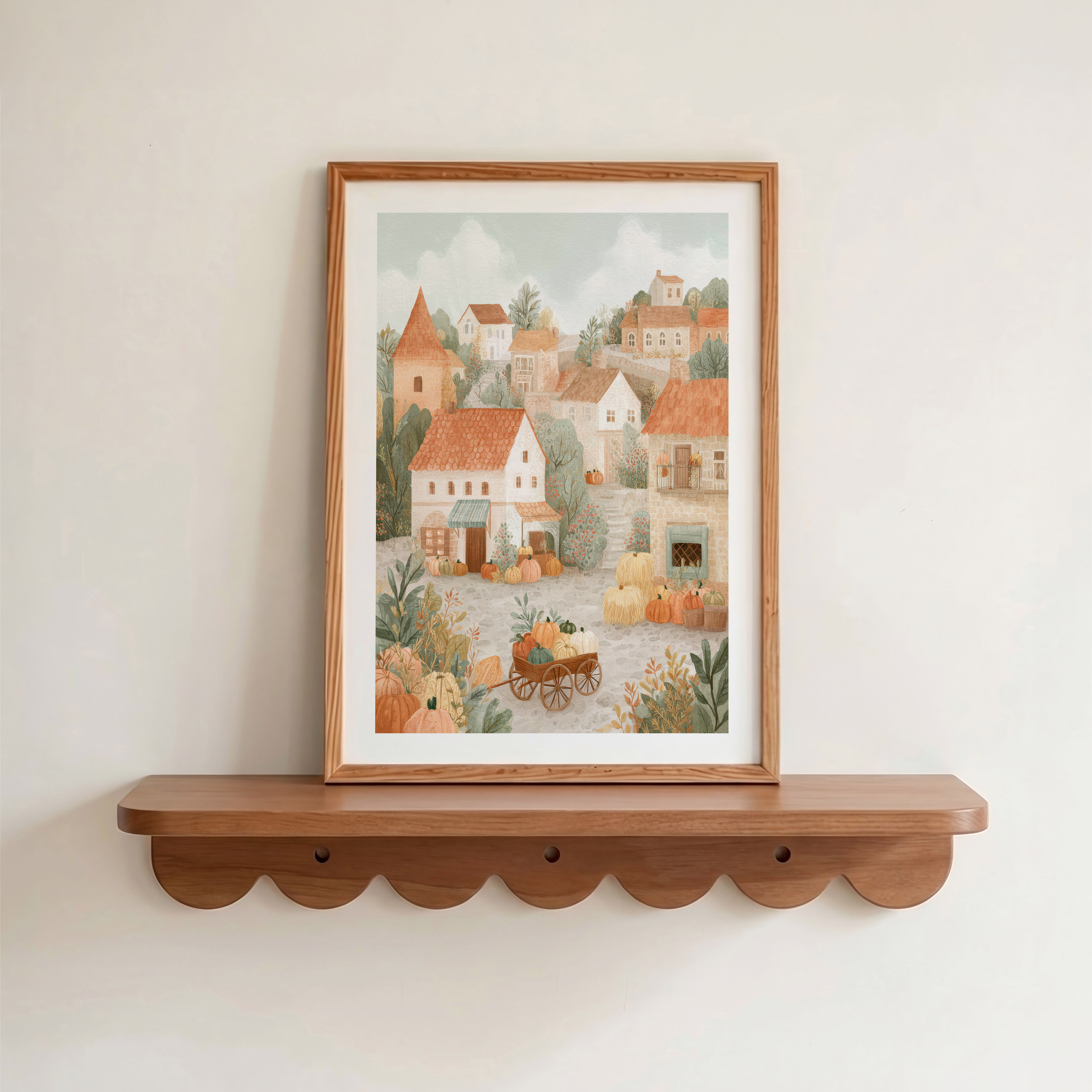Pumpkin Village Art Print