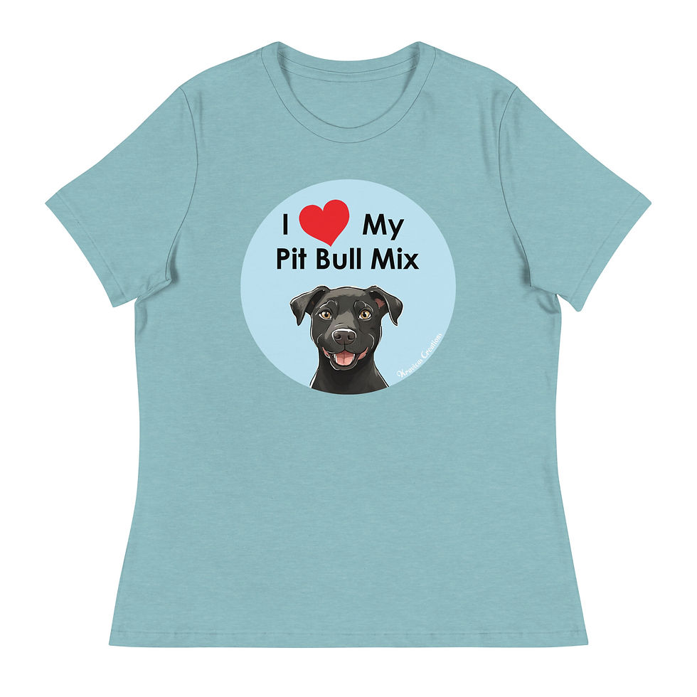 Thumbnail: I Love my Pit Mix Women's T-Shirt KDAN001