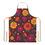 Thumbnail: Floral Kitchen Apron — Bright Orange & Magenta Blooms on Deep Maroon