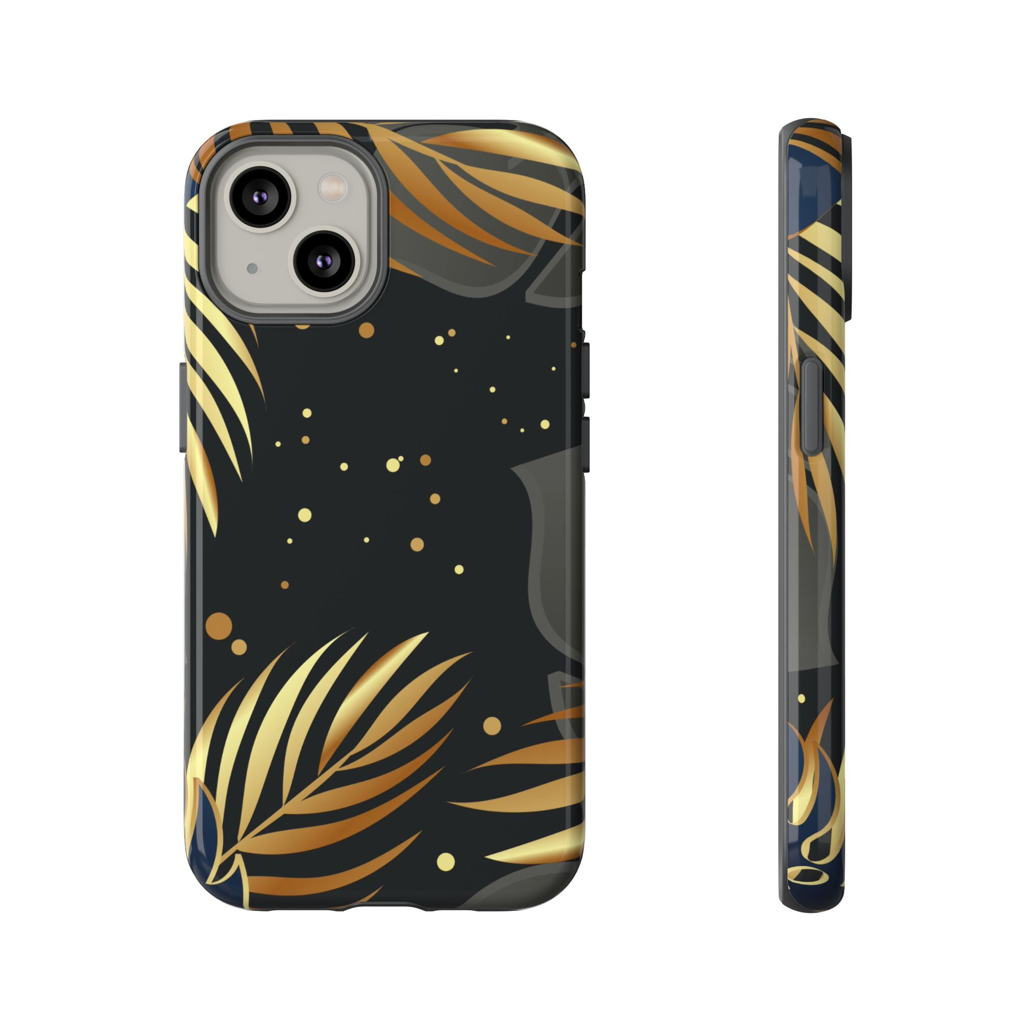 Black & Gold Tropical Palm Phone Case — Tough Cases