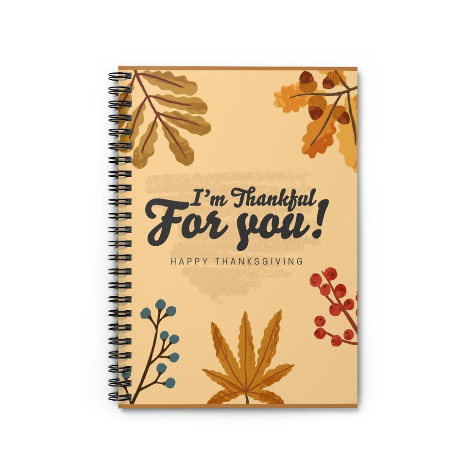 Happy Thanksgiving Spiral Notebook - Ruled Line