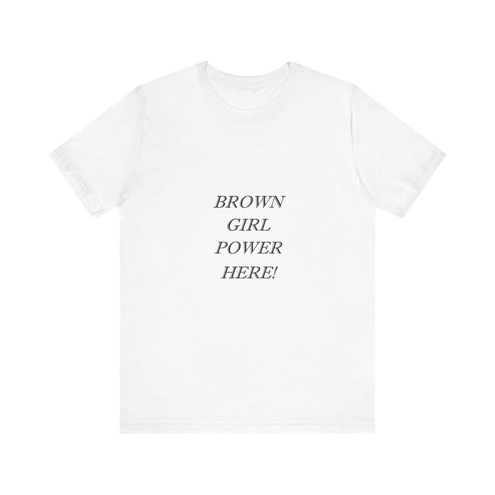Brown Girl Power Here! Unisex Jersey Short Sleeve Tee