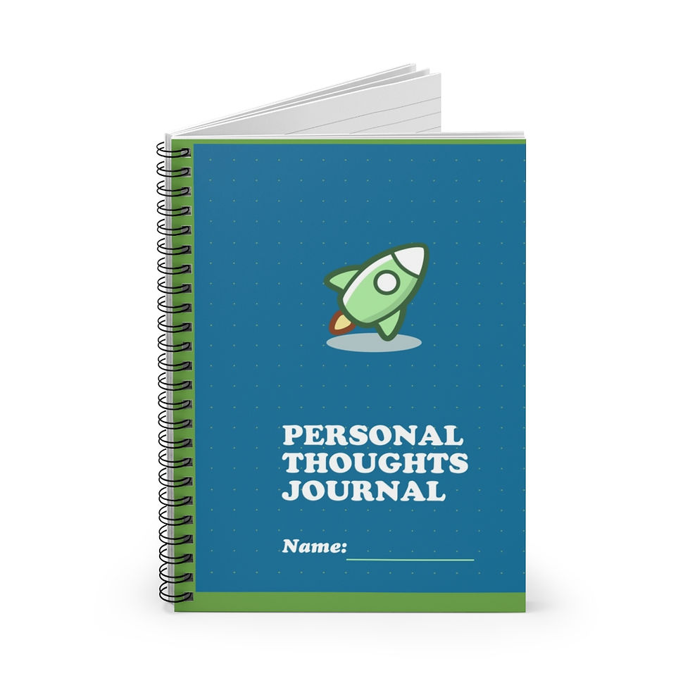 Thumbnail: Kid Personal Thoughts Journal Spiral Notebook - Ruled Line