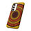 Thumbnail: Sunburst Floral Phone Case — Retro Orange & Yellow Protective Tough Case