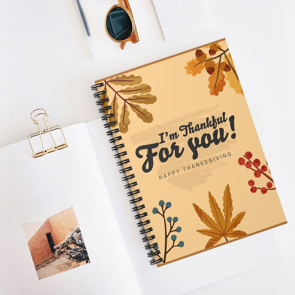 Thumbnail: Happy Thanksgiving Spiral Notebook - Ruled Line